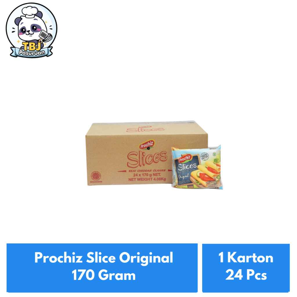 

Prochiz Slice Original 170 Gram Kemasan 1 Karton Isi 24 Pcs