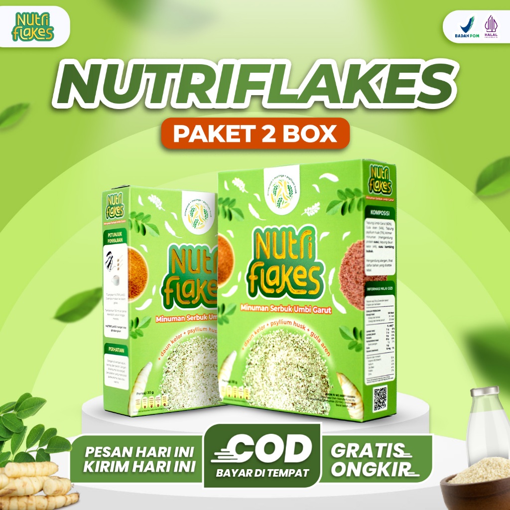 

Nutriflakes 2 BOX Asli Original 100% Obat Herbal Maag Asam Lambung Gerd Terbaik