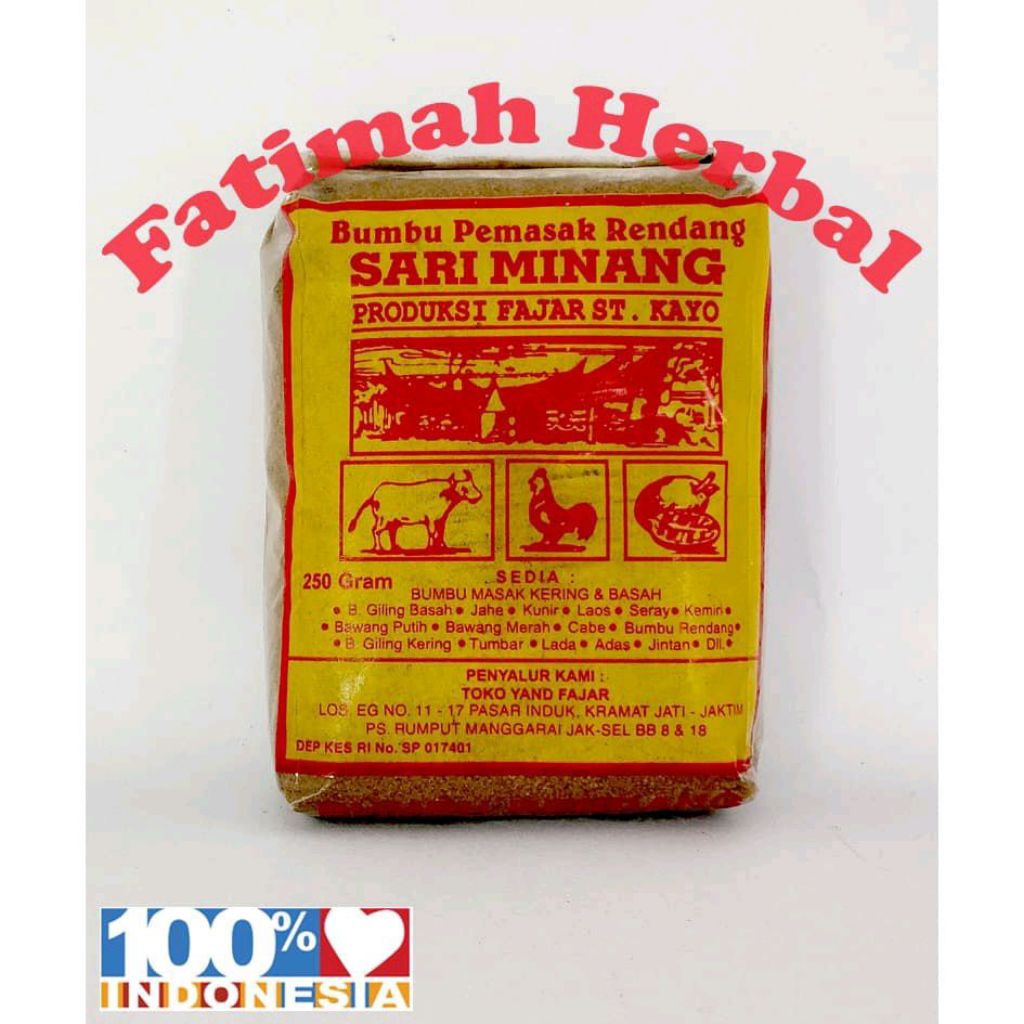 

Bumbu Masak Minang Asli Sari Minang - Tanpa Pengawet - 250 gram