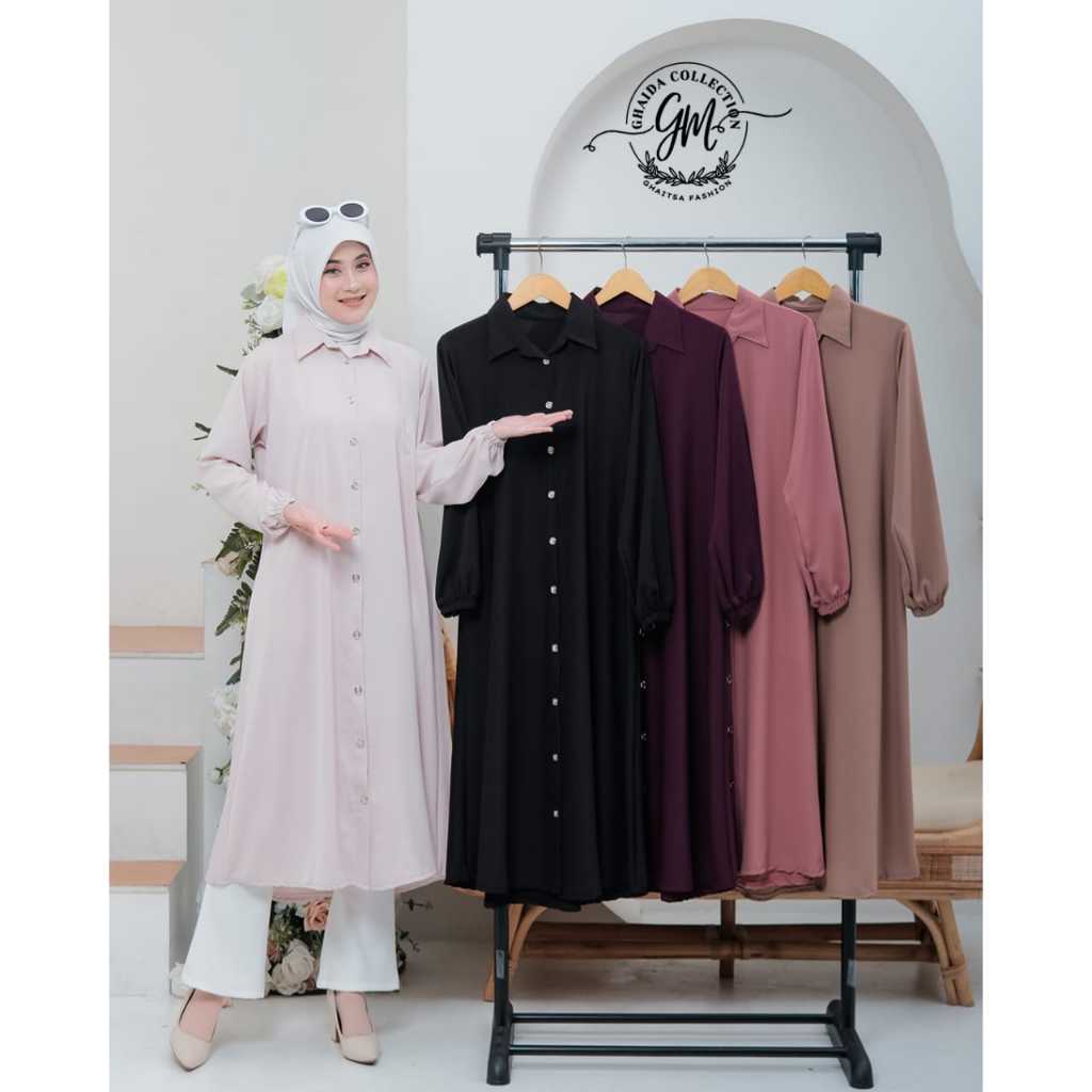 GHAITSA – Marbela Midi Dress Gamis Busui Friendly Bahan Marbela Premium