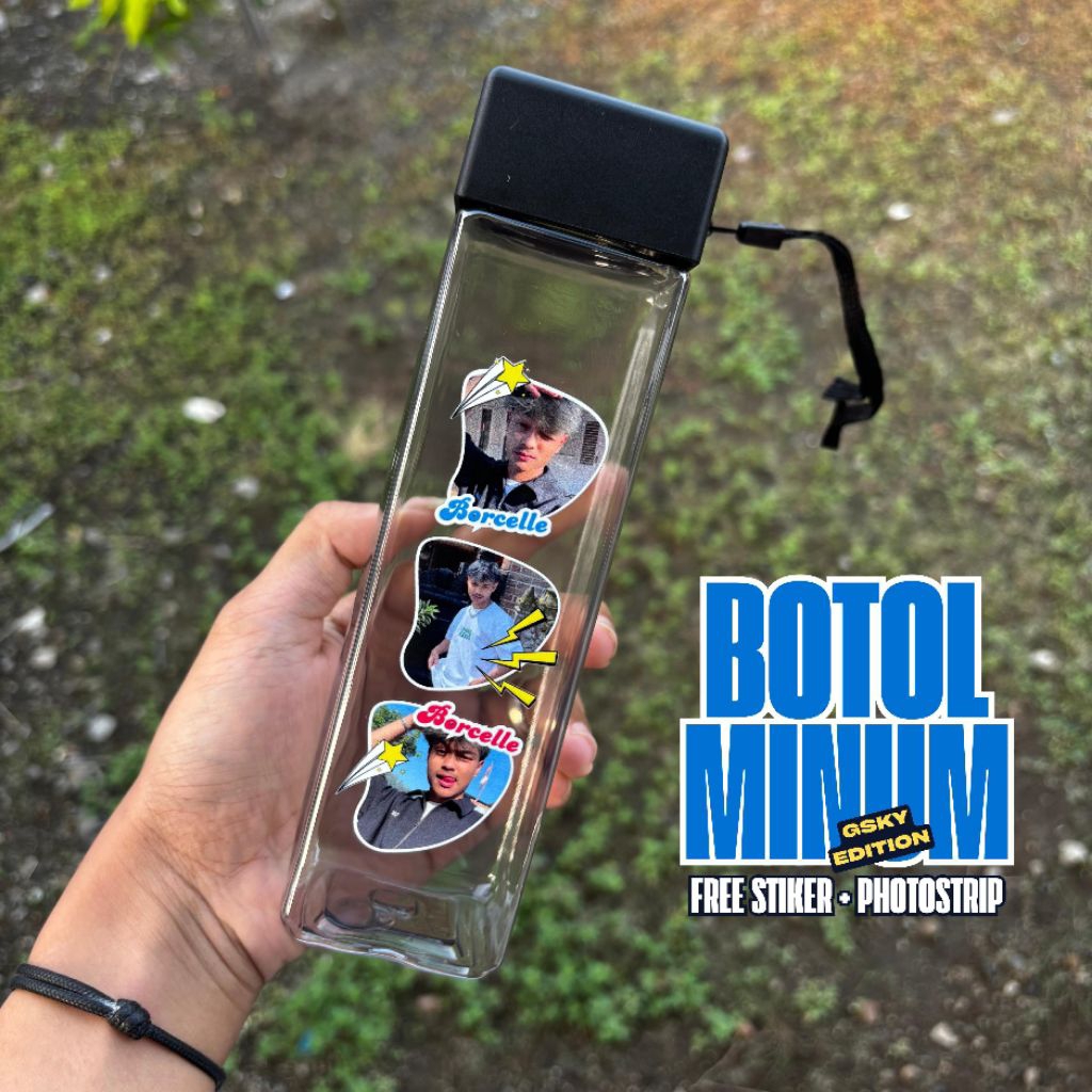 Botol Minum Gsky Edition Free stiker dan Photostrip - Botol minum gwsm kusumawara y2k strotop