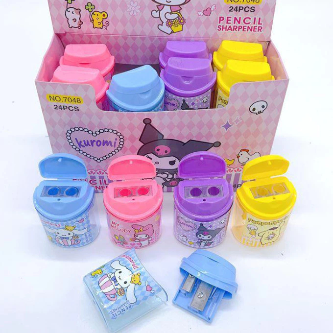 

RAUTAN Kuromi SLEPER 7048 OROTAN Dua Lubang / Rautan Pensil Karakter / Pencil Sharpener Unik Lucu