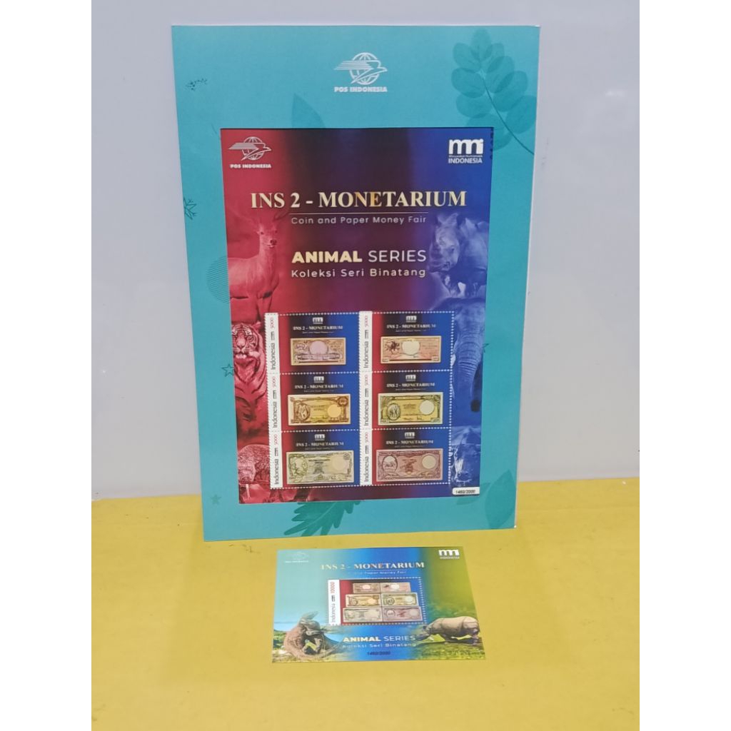 

Prangko SS Indonesia Monetarium Animal Series + Folder