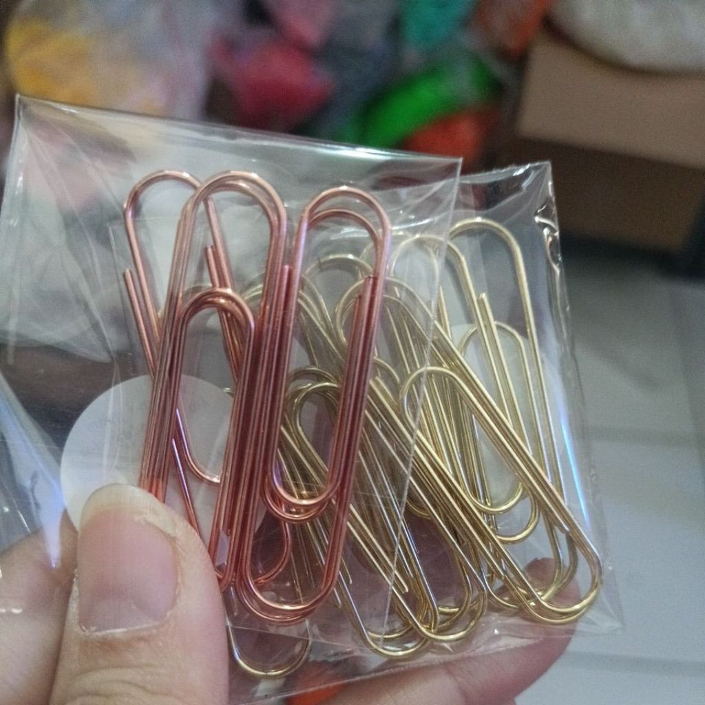

READY INSTANT Paper Clip Gold Rose Gold 5 cm isi 10pcs