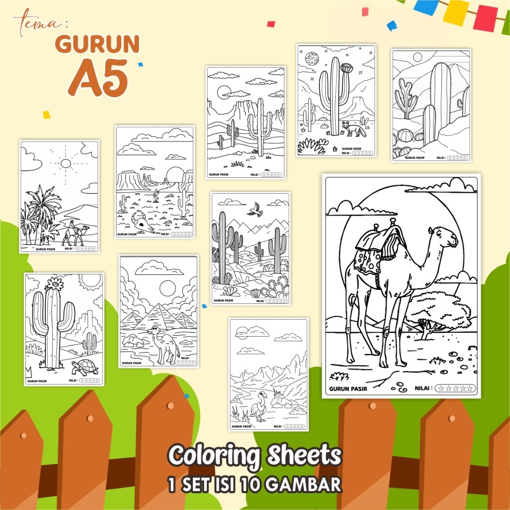 

(A5) KERTAS MEWARNAI ANAK - COLORING SHEETS KODE GURUN - LEMBAR MEWARNAI ANAK PAUD/TK/SD