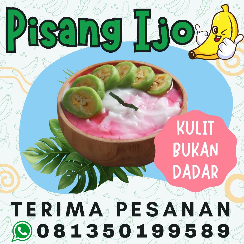 

Pisang ijo khas Sulsel kulit BUKAN dadar