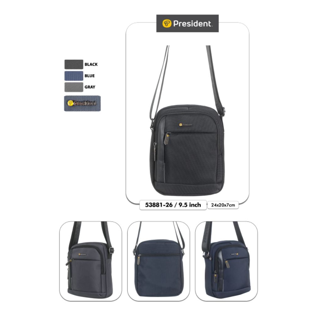 PRESIDENT - TAS SLEMPANG PRESIDENT  WAISTBAG PRESIDENT ORIGINAL 53881-26