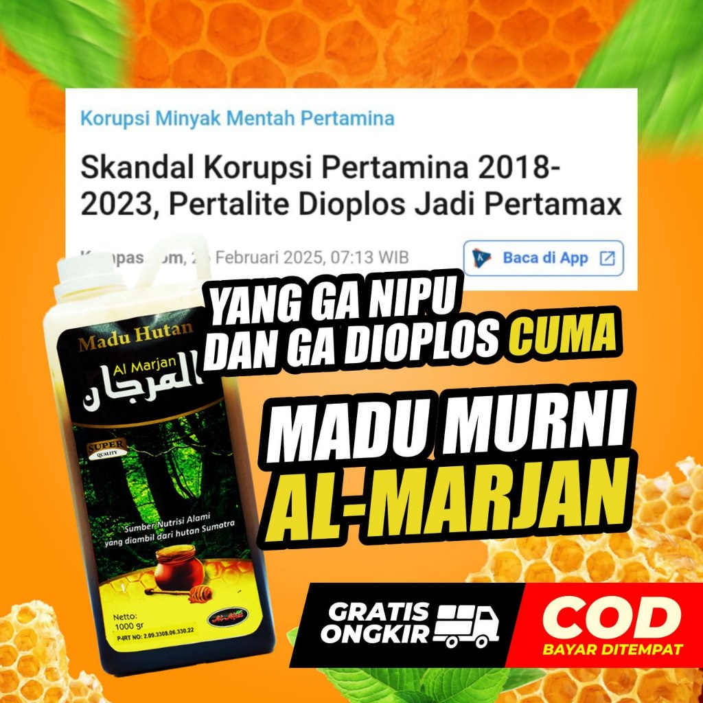 

Madu Al Marjan Asli Kemasan Jligen – Madu Murni 100% Alami - Madu Sehat untuk Keluarga