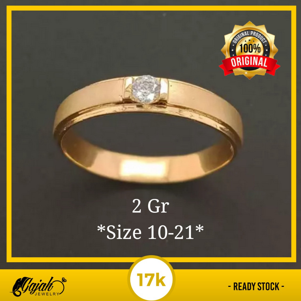 Cincin Emas 17K Toko Emas Gajah Online  2 Gram 2364