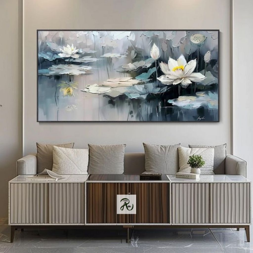 Lukisan bunga teratai