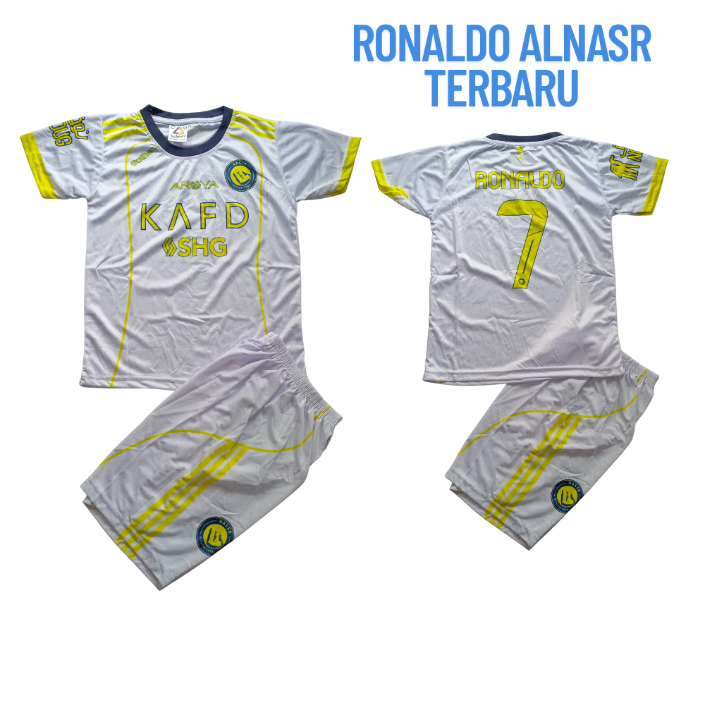 baju bola anak al nssr ronaldo/jersey ronaldo baju ronaldo/setelan ronaldo/jersey al nassr printing