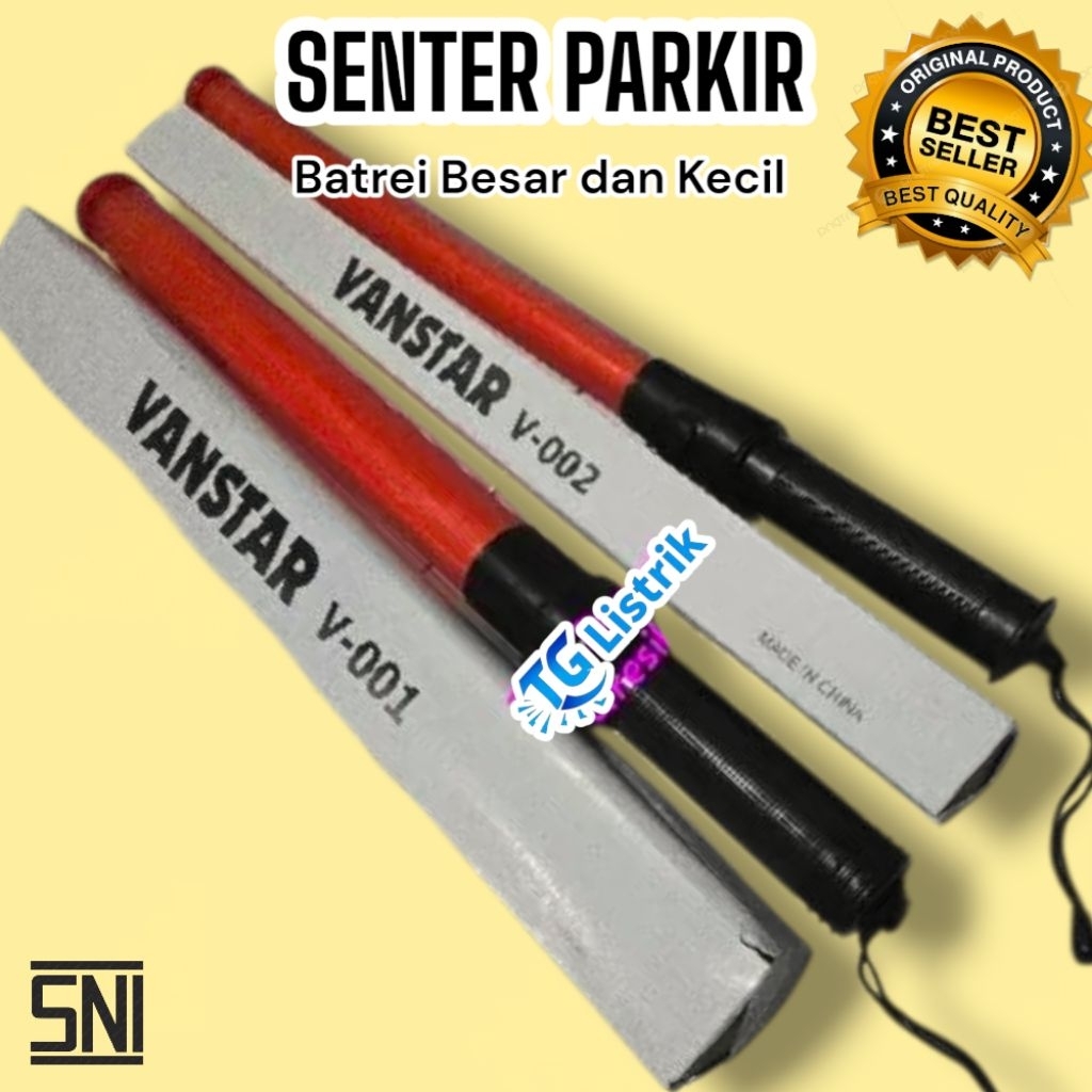 Senter Parkir Panjang 54cm Senter Polisi Senter Lampu Tanda Jalan Batrei Besar dan Batrei Tanggung V