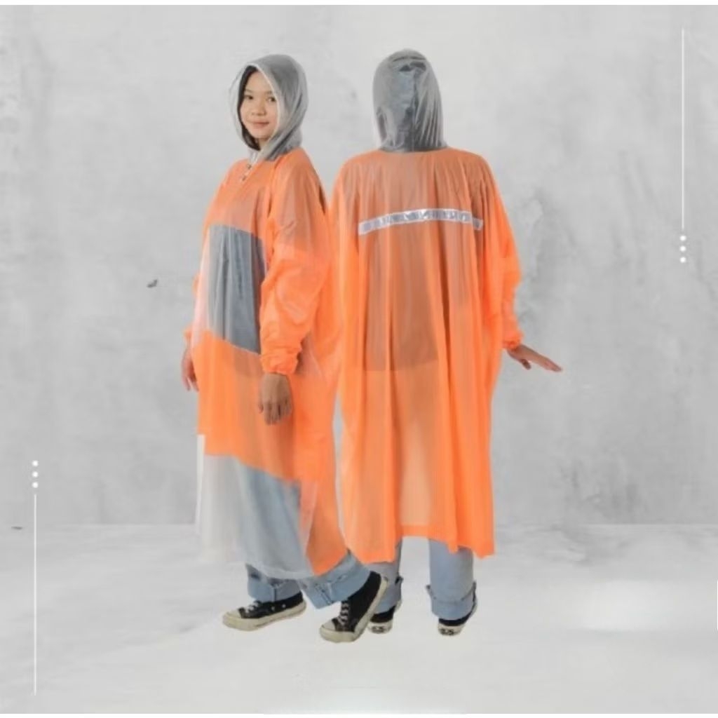 Jas Hujan Ponco Lengan Ibex Tik Tok Fun