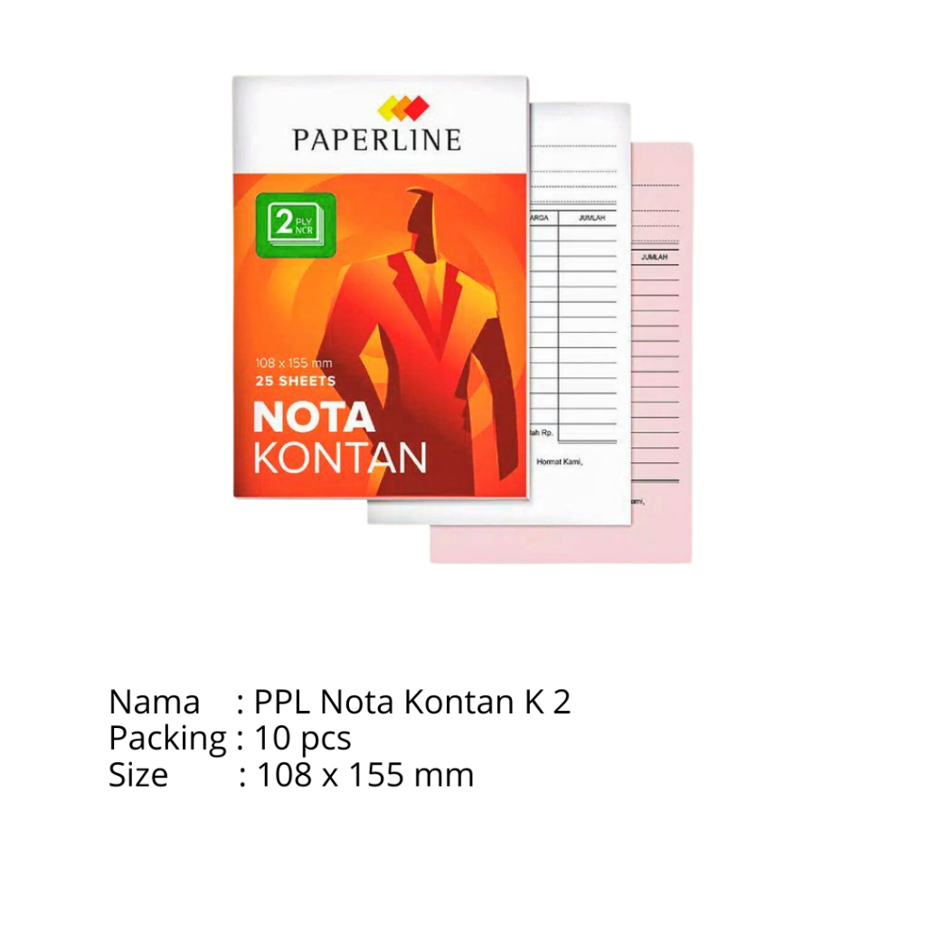 

Nota Kontan Paperline Kecil 2 Ply / Nota Paperline 2 Ply (10 pcs/pack)