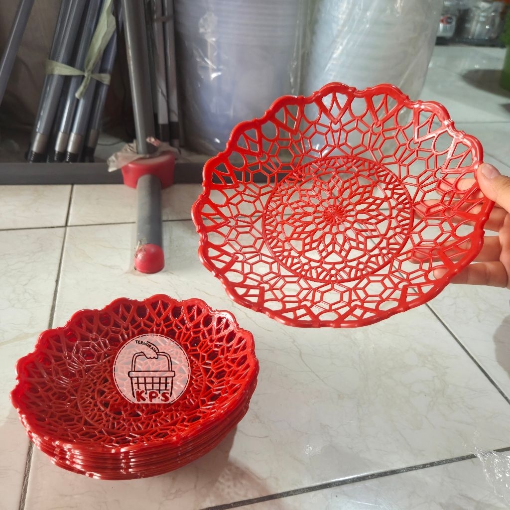 Paket Hemat ISI 12 PCS Piring Rotan Diamond Kwalitas Bagus / PIRING ROTAN MAHKOTA / PIRING ROTAN PLA