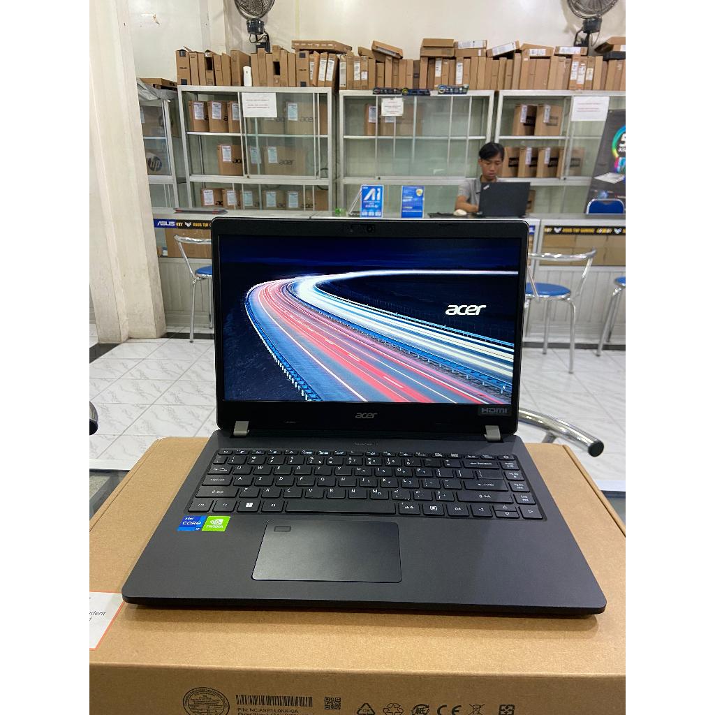 LAPTOP ACER TRAVELMATE P214 CORE I7 GEN 11th RAM 8GB SSD 128GB+HDD 1TB GEFORCE MX330 LAYAR 14"INCH L