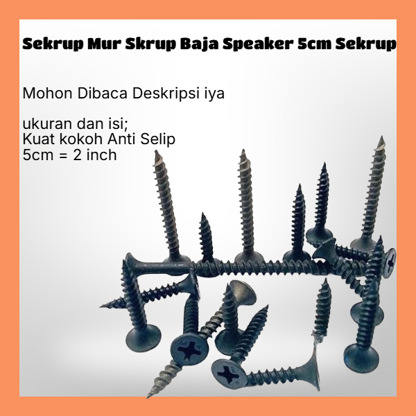 Sekrup Mur Skrup Baja Speaker 5cm Sekrup