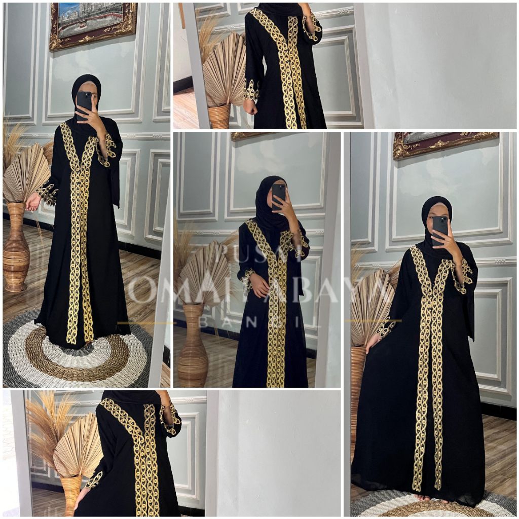 Abaya Hitam Payet  Kekinian - ABAYA FANIA - Gamis Muslimah Remaja Dewasa - Ready siap kirim Abaya Me