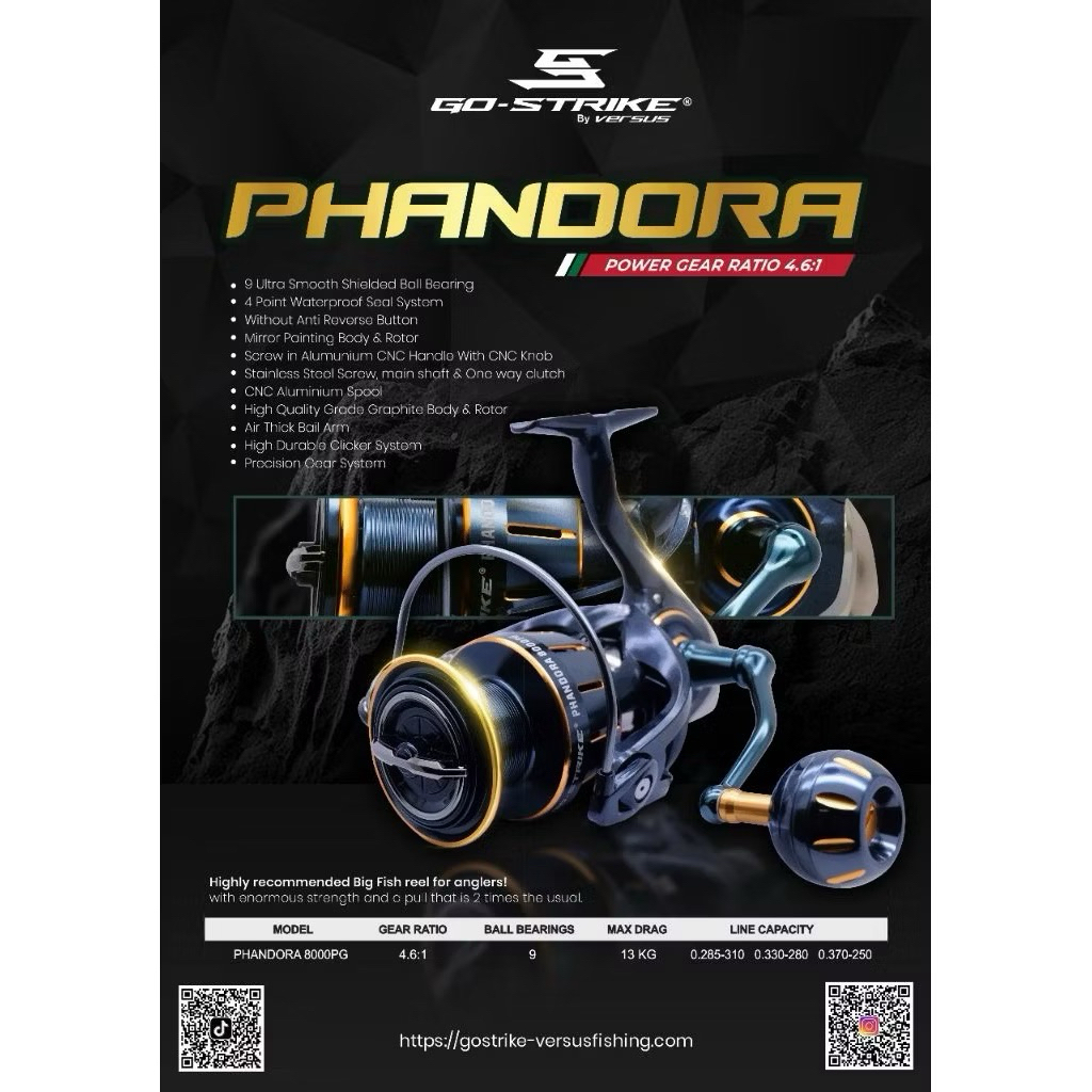 REEL VERSUS GO STRIKE PHANDORA 8000 PG