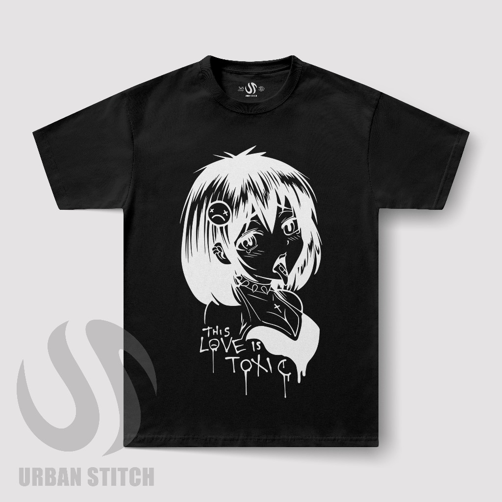 KAOS OVERSIZE ANIME AHEGAO WIFU/ BAJU OVERSIZE AHEGAO WIFU