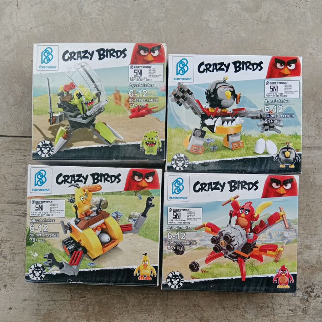 lego angry birds/crazy brids mainan briks