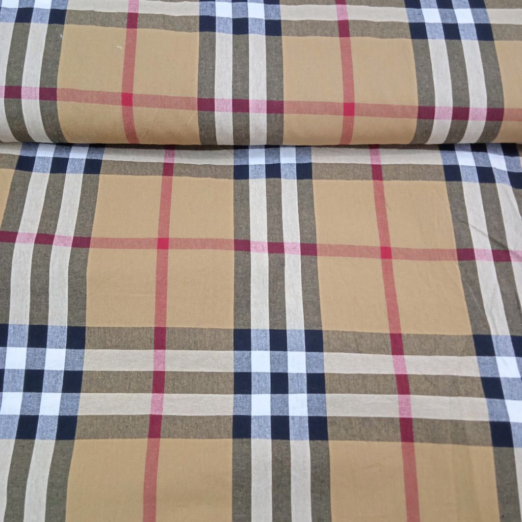 BAHAN KAIN LINEN PREMIUM IMPORT MOTIF KOTAK