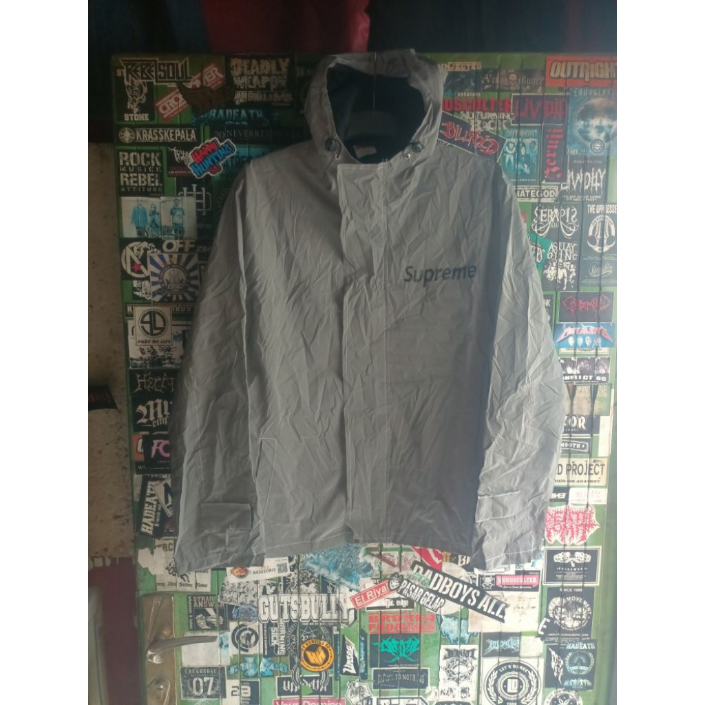 Sukreme 3M reflective silver jacket