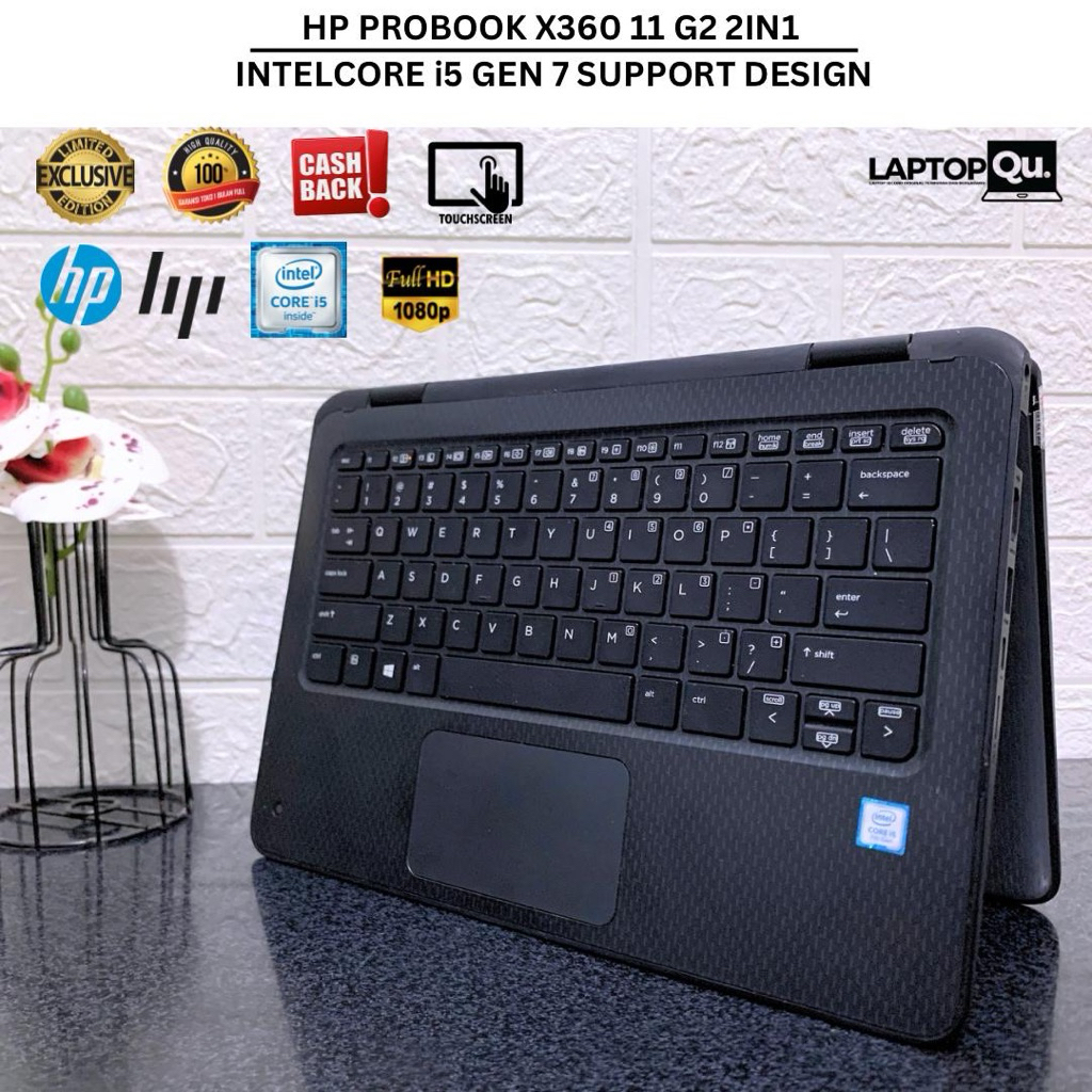 HP PROBOOK X360 11G2 i5 GEN 7 RAM 8GB/SSD 256GB/TOUCHSCREEN/MULUSNOMINUS