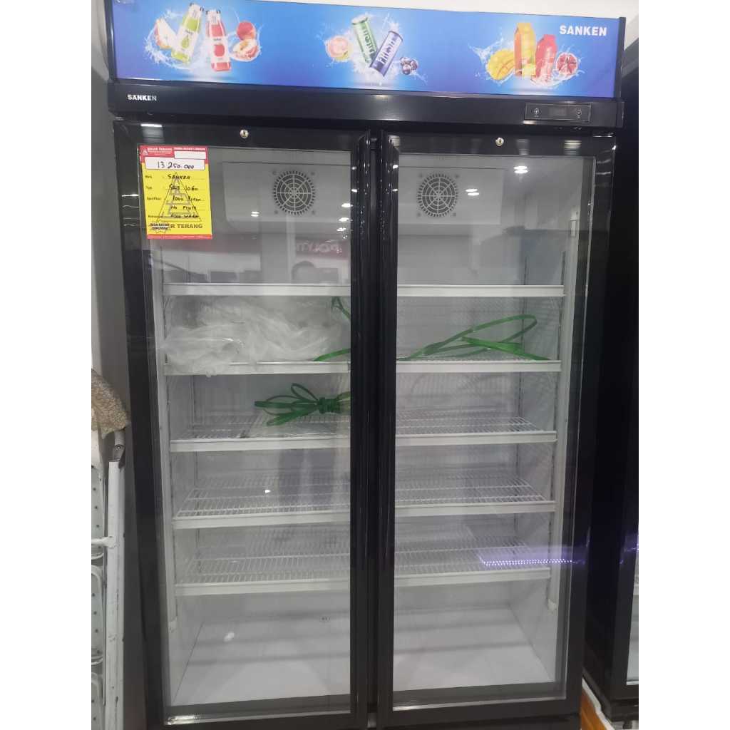 BMJ Sanken Showcase SRS-1060 Kapasitas 1000 liter Inverter showcase cooler low watt