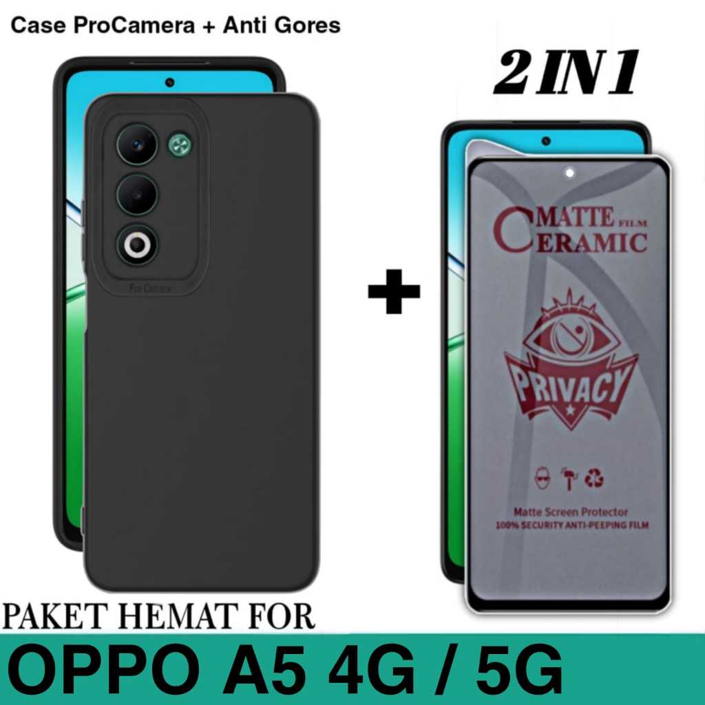 SOFT CASE OPPO A5 4G 5G CASE LIQUID PRO CAMERA FREE CERAMIC ANTI SPY