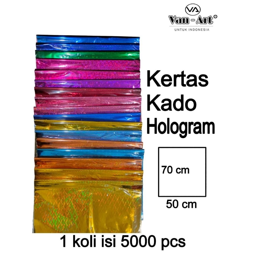 

plastik kado hologram - plastik kado 3D warna metalik