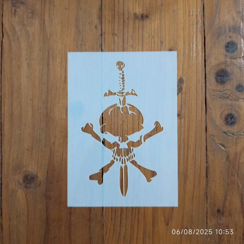 

Bcalleigh Stencil Skull / Tengkorak untuk Air brush ukuran A6