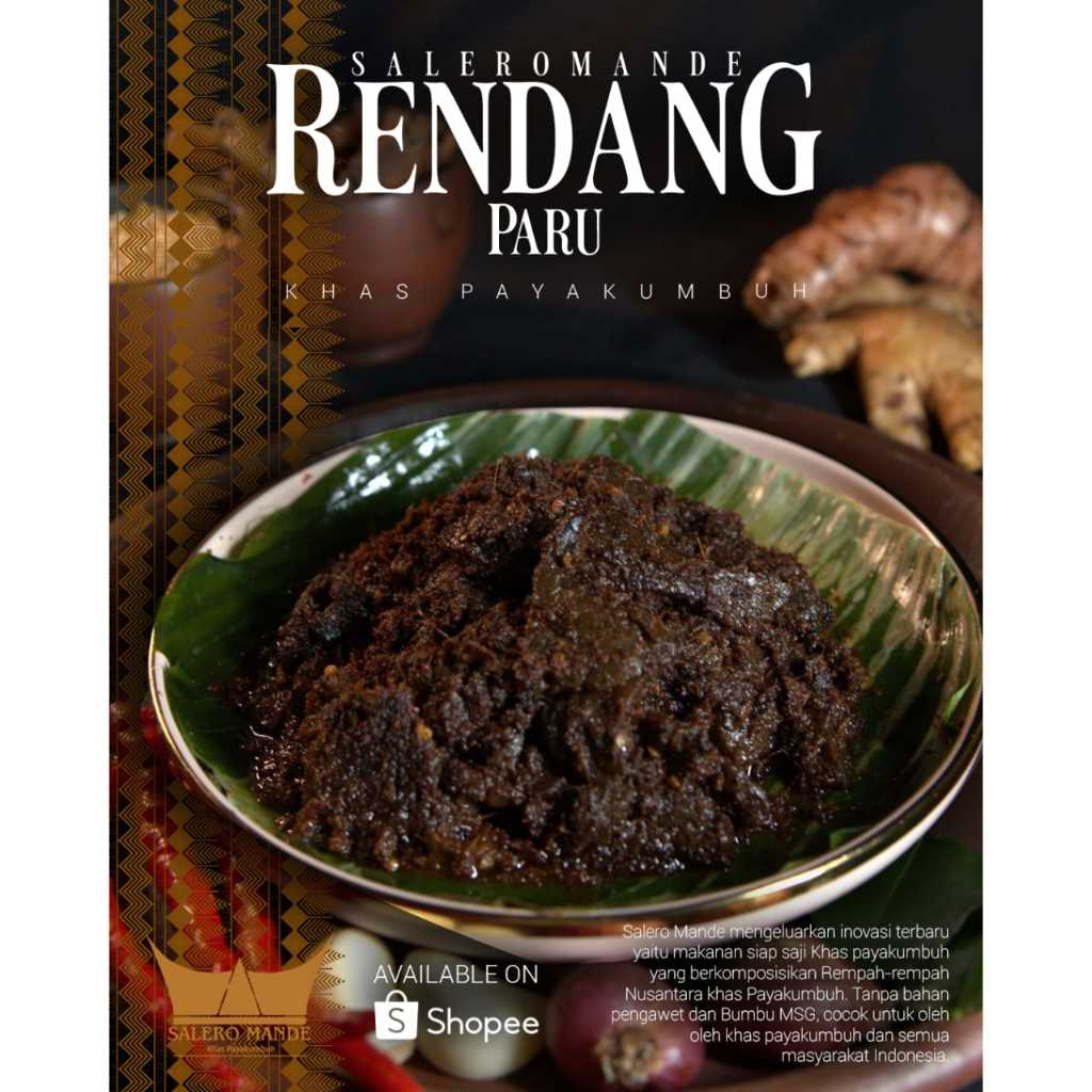 

(NEW FOOD's) Saleromande - Rendang Paru khas Payakumbuh 250Gram
