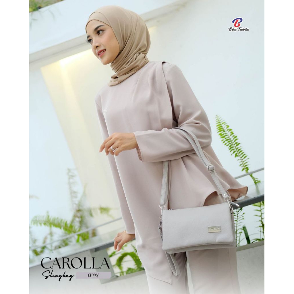 BIRU TSABITA CAROLLA BESAR TAS MULTIFUNGSI 2 IN 1 TAS SELEMPANG WANITA TERBARU