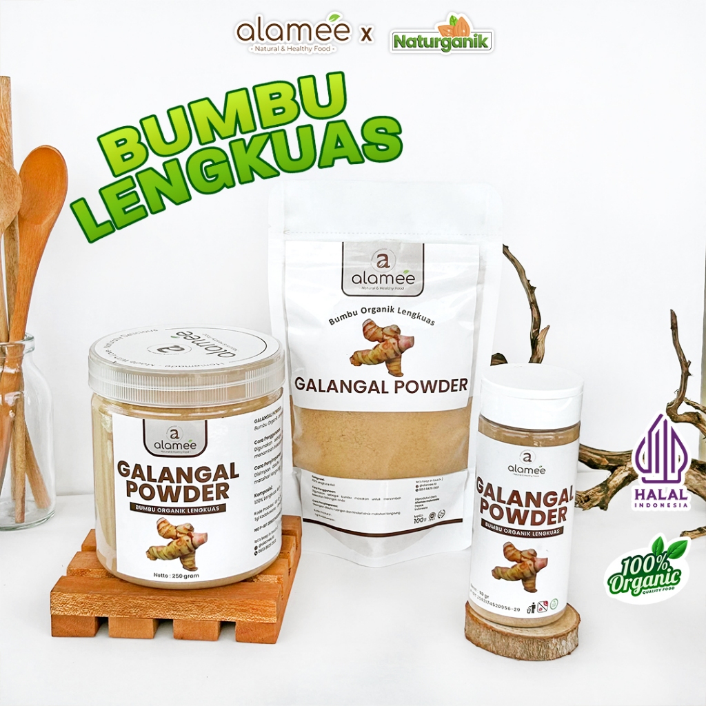 

ALAMEE Lengkuas Bubuk Asli Galangal Powder Murni Seasoning Bumbu Organik Naturganik