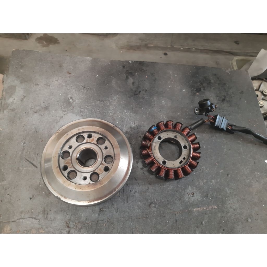 magnet set spul pengapian Yamaha Vixion old