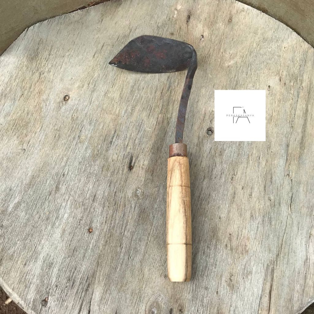 WANGKIL MIRING CANGKUL MIRING GAGANG KAYU ALAT PEMBERSIH RUMPUT