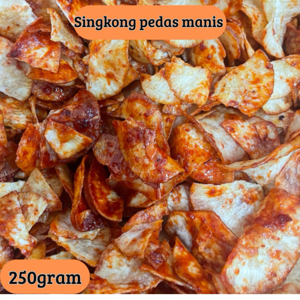 

(250Gram)KERIPIK SINGKONG PEDAS MANIS LOKAL