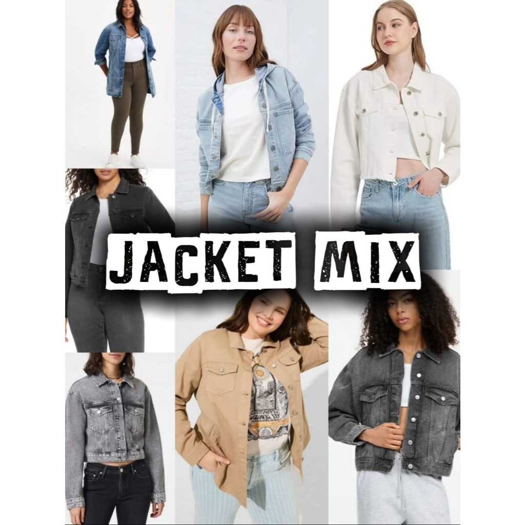 Jacket Mix Wanita WH*BM - TORRID - EXPRESS - UPWEST - CHICO'S Jaket Jeans Denim - 8694
