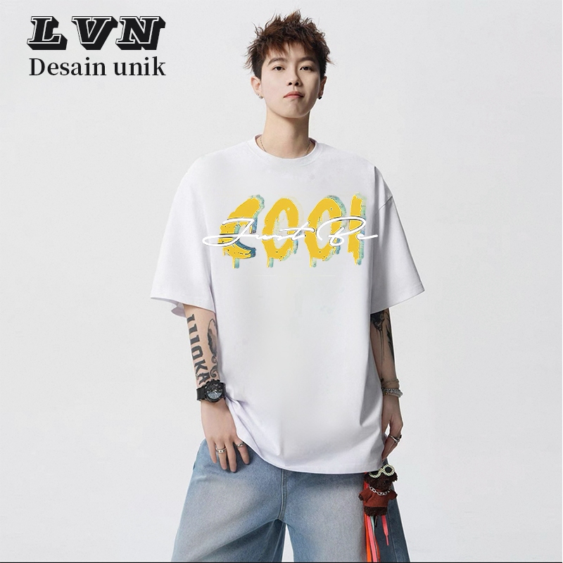 Kemeja lengan pendek sangat besar, kemeja lengan pendek pria, atasan berpola