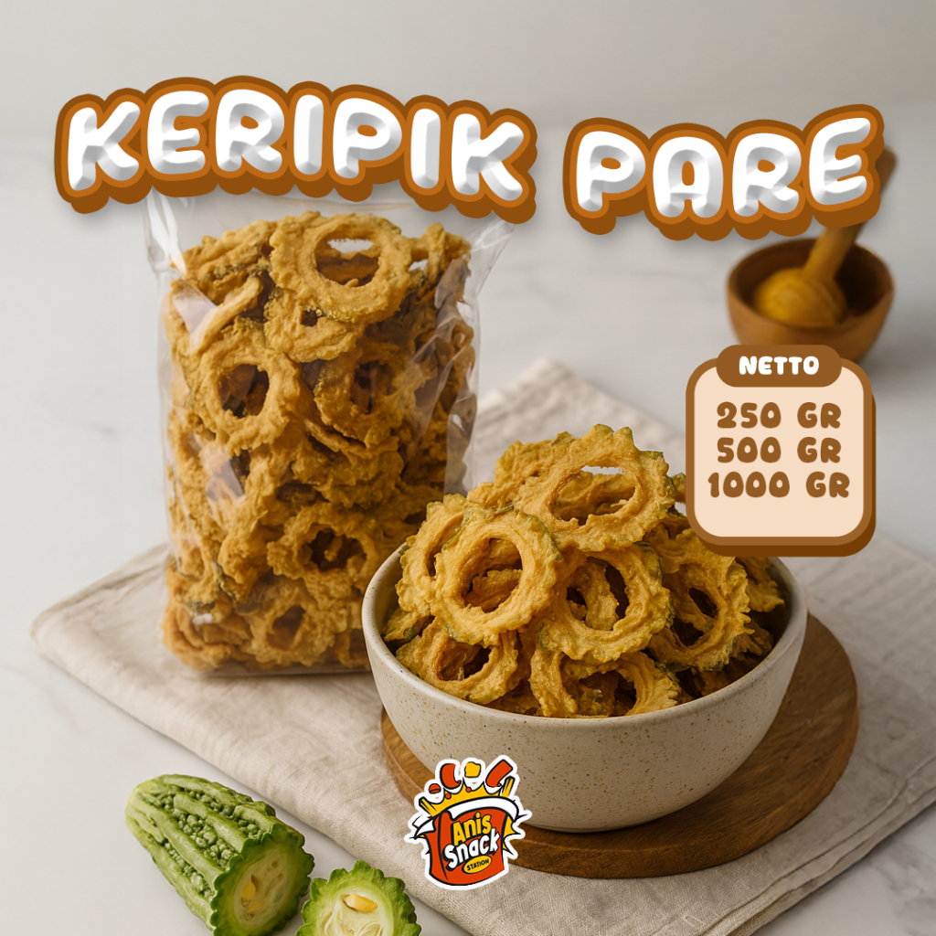 

Keripik Pare Crispi / Keripik Pare Gurih Renyah / Keripik Pare Tidak Pahit
