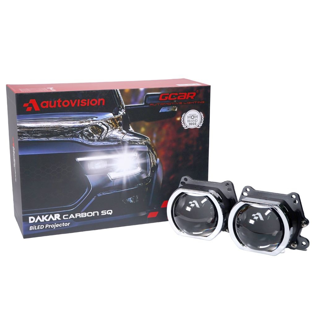 Autovision Dakar Carbon SQ 140watt 5700k Clear Lens FCO Headlamp Mobil Projie Biled for All New Paje