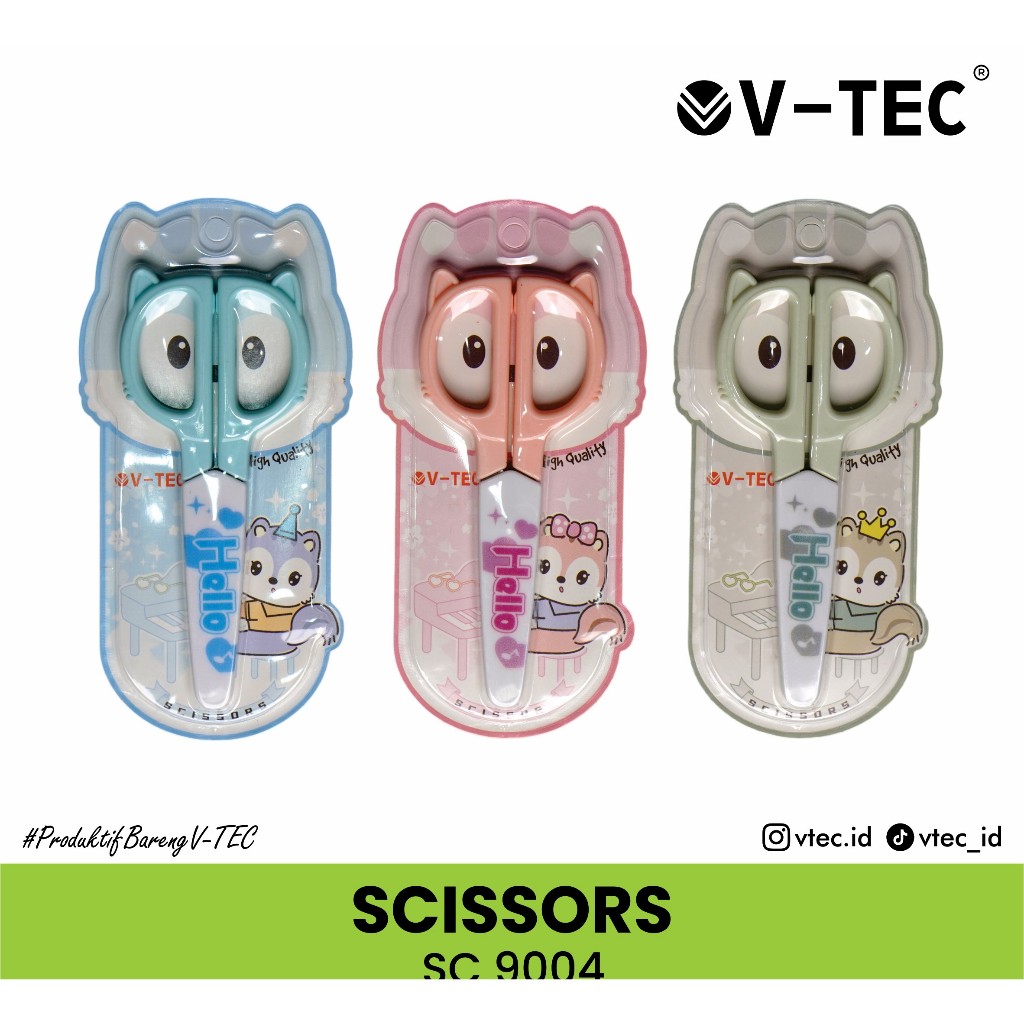 

V-TEC Gunting anak Sekolah Motif Fancy / Scissors Pemotong kertas Kraft 5inch