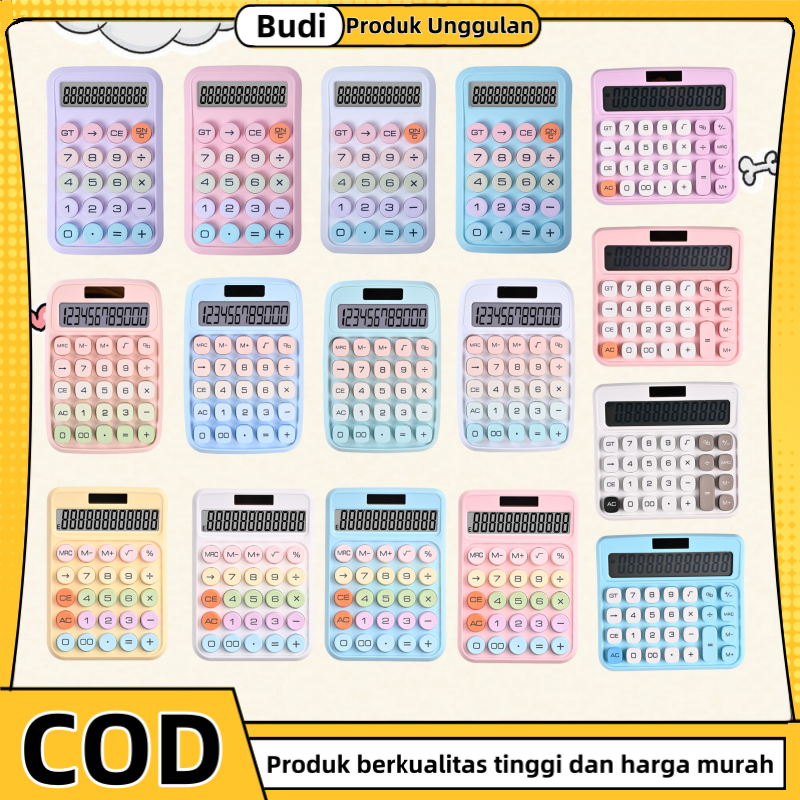 

Energi surya + baterai 12 Digit Kalkulator MultifungsiKalkulator Nilai Tinggi Warna Permen kalkulator dagang kalkulator akuntansi Koleksi Warna Pelangi