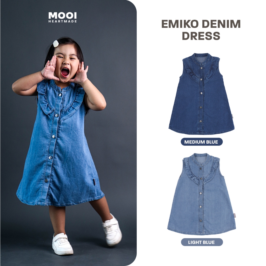 Mooi Dress Jeans Anak Emiko Denim Dress