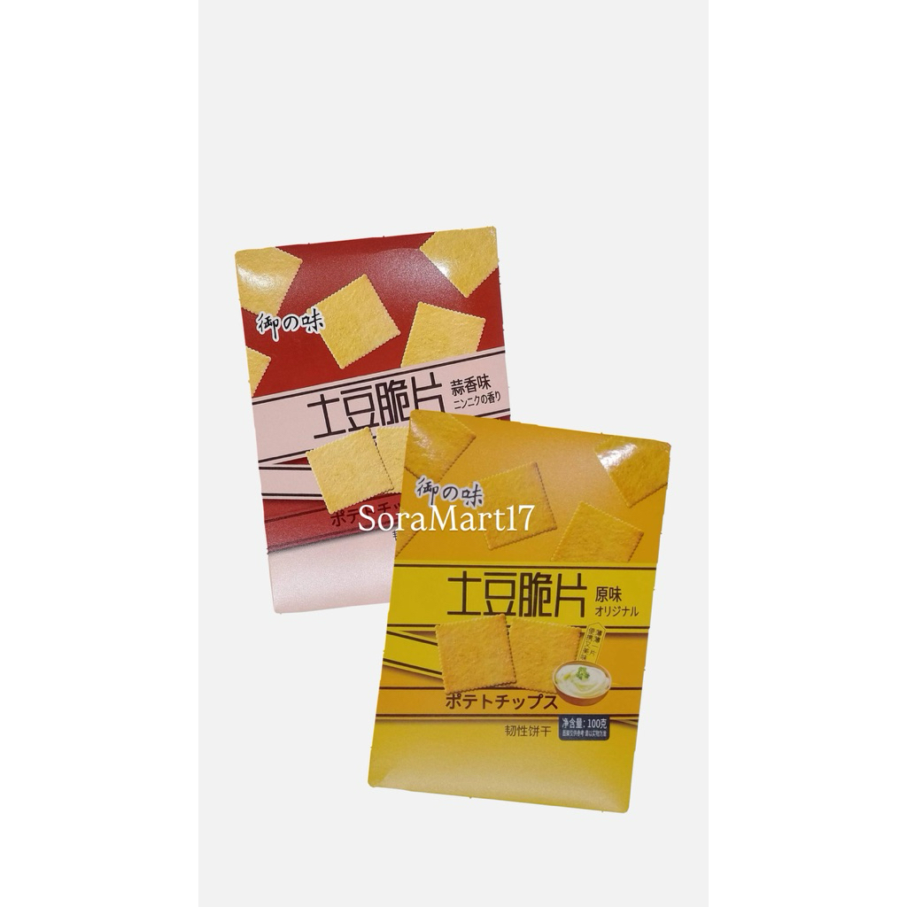 

YuZhiWei Potato Crackers Original - Garlic - Krekers Kentang Rasa Original Bawang 100gr