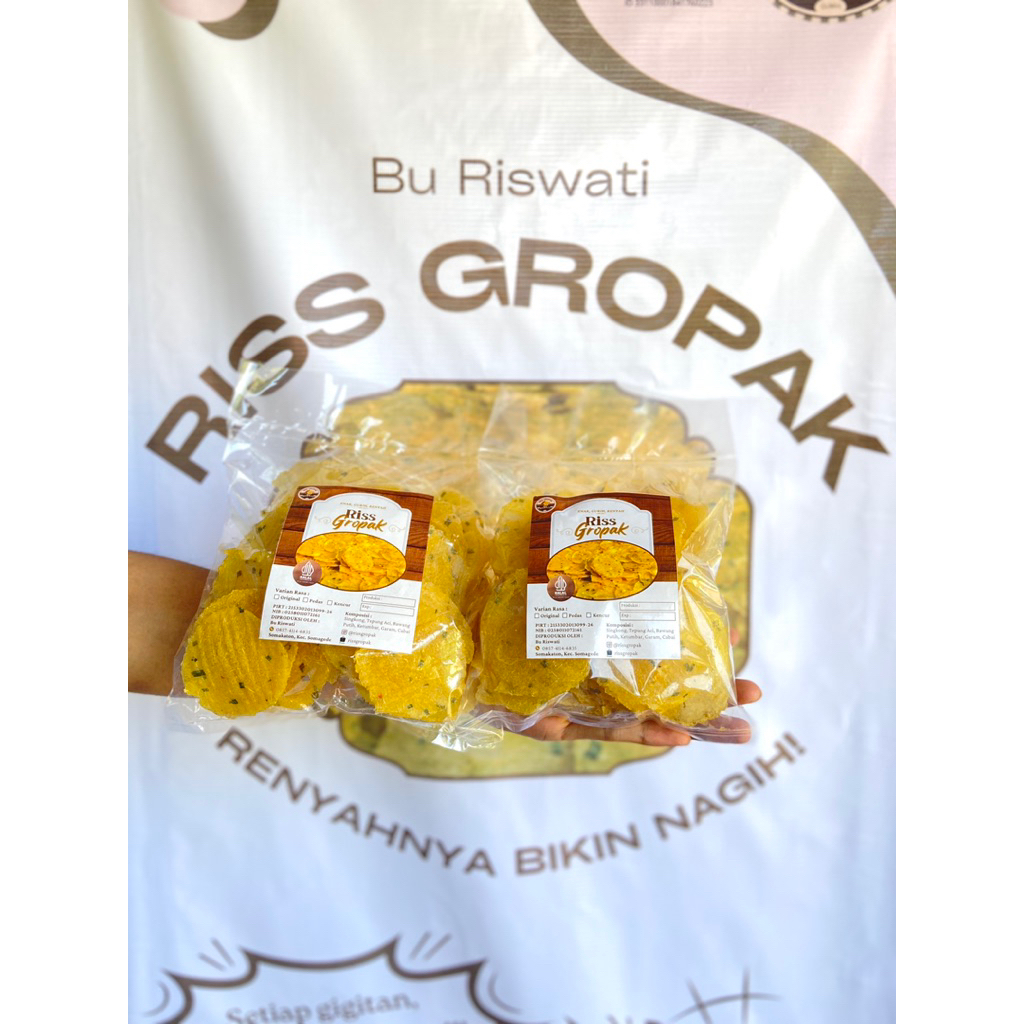 

Riss Gropak - Opak mentah khas Banyumas varian pedas 250 gram