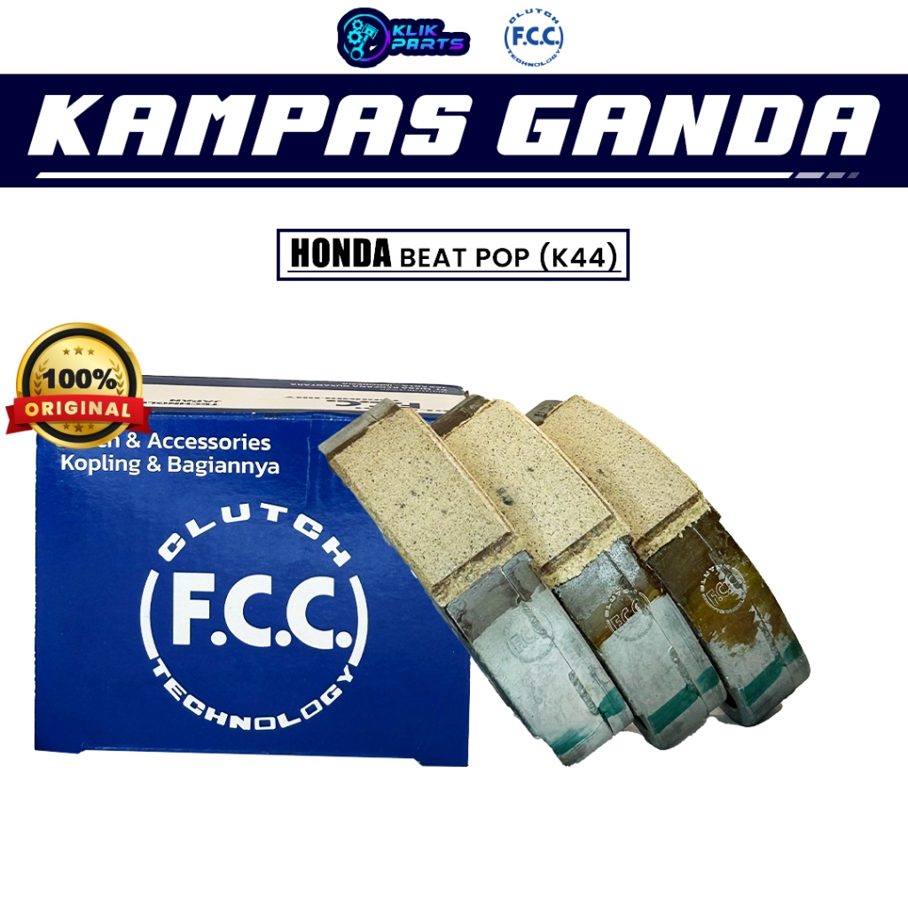 Kampas Ganda FCC Honda  Beat Pop (K44) Original FCC 100%