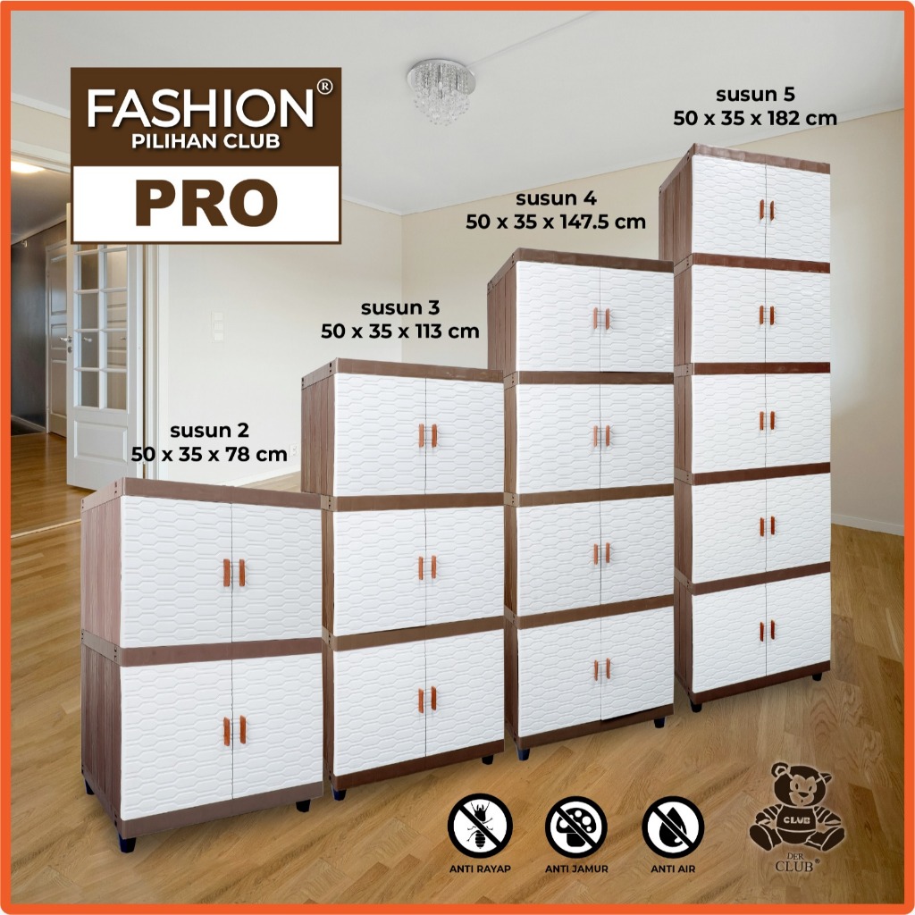 CLUB Plastik Furniture Fashion Pro 501 Susun 2 3 4 5 - Lemari Kabinet Plastik Berkualitas Murah