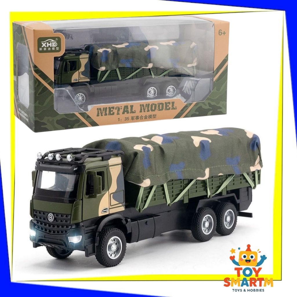 Diecast Mobil Truk Pengangkut Militer Army Mainan Mobil Truck Armor Mainan Anak